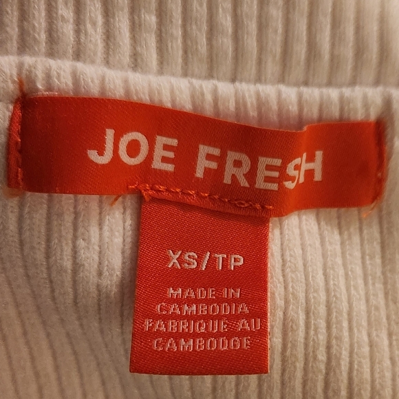 JOE FRESH RIBBED KNIT OFF SHOULDER FOLD-OVER TOP - Picture 4 of 5